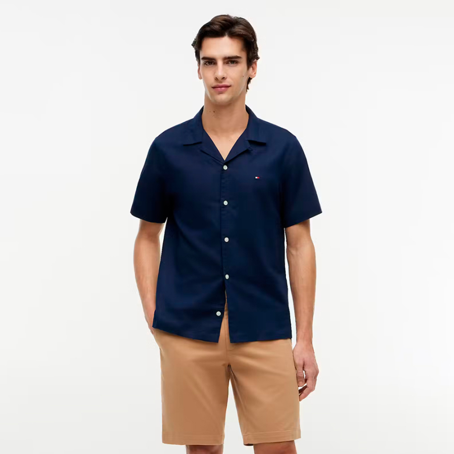 camisa-lisa-em-mistura-de-linho