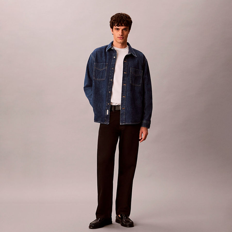 camicia-in-denim-anni-90-con-logo