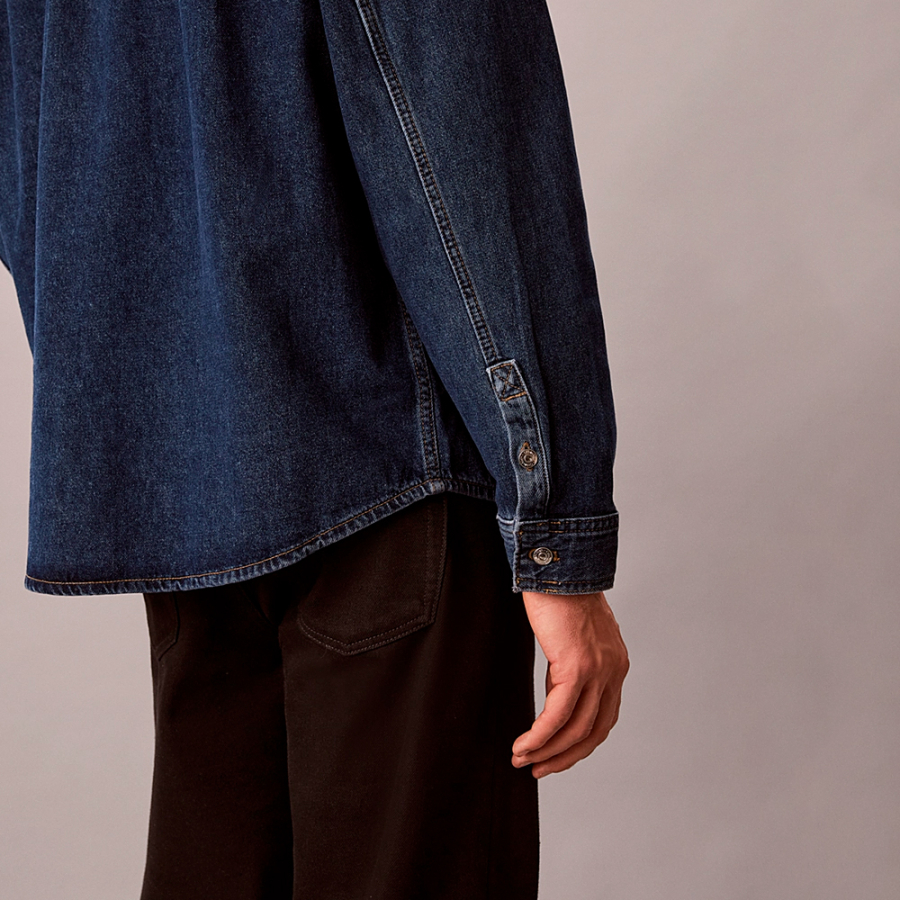 camicia-in-denim-anni-90-con-logo