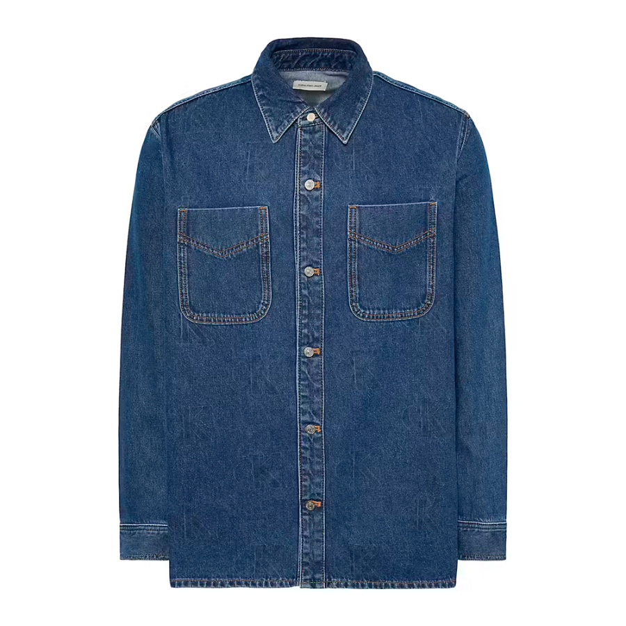 camicia-in-denim-anni-90-con-logo