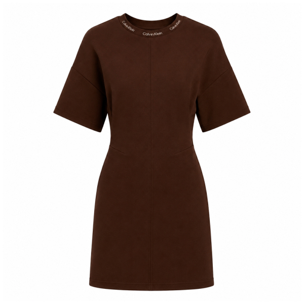 Calvin Klein Robes Brun - Robe chemise drape Milano Stitch - XS - Ref 99 €