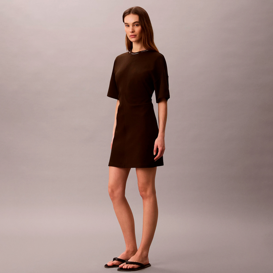 vestido-camisero-drapeado-de-punto-milano