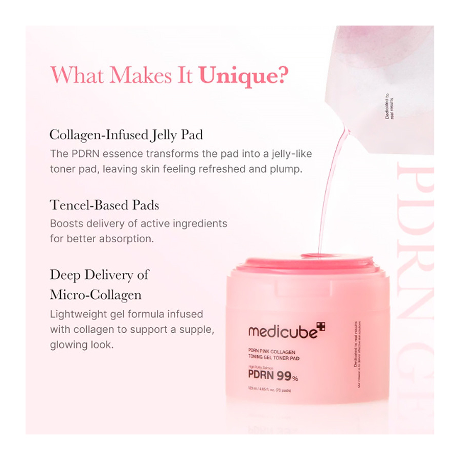 pdrn-pink-collagen-gel-toner-pad-discos-com-efeito-iluminador-de-colageno