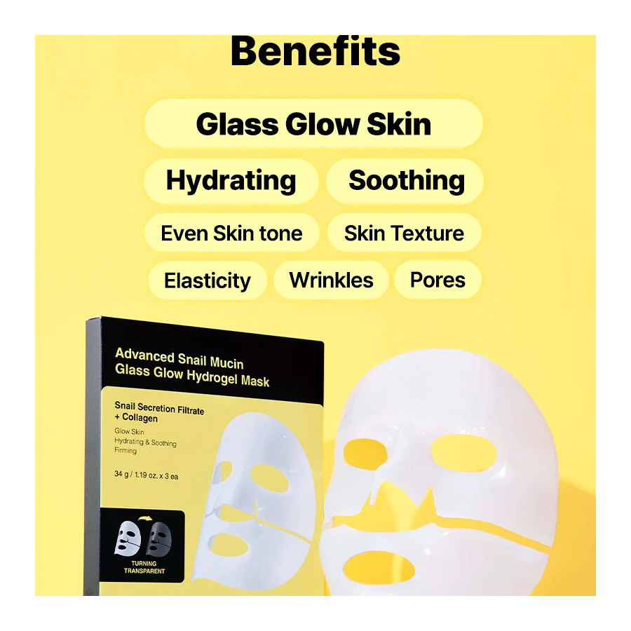 pack-3-advanced-snail-mucin-glass-glow-hydrogel-mask-mascara-facial-multifuncional pack-3-advanced-snail-mucin-glass-glow-hydrogel-mask-mascara-facial-multifuncional