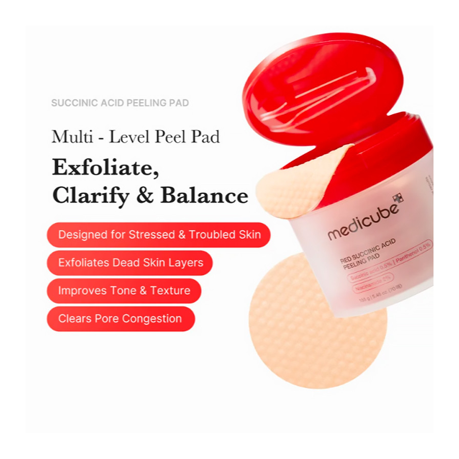 red-succinic-acid-panthenol-pads-exfoliating-facial-pads