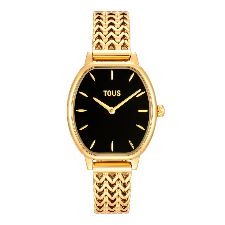 reloj-analogico-con-brazalete-de-acero-dorado-y-onix-osier