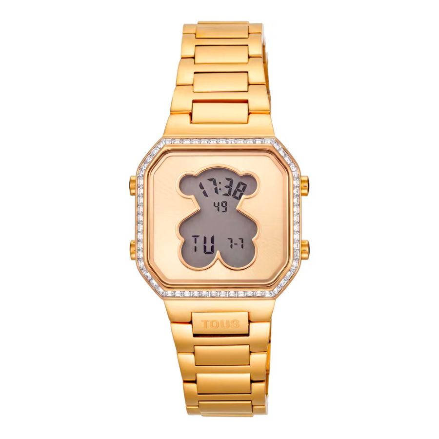 reloj-digital-con-brazalete-de-acero-dorado-y-circonitas-d-bear-mini reloj-digital-con-brazalete-de-acero-dorado-y-circonitas-d-bear-mini