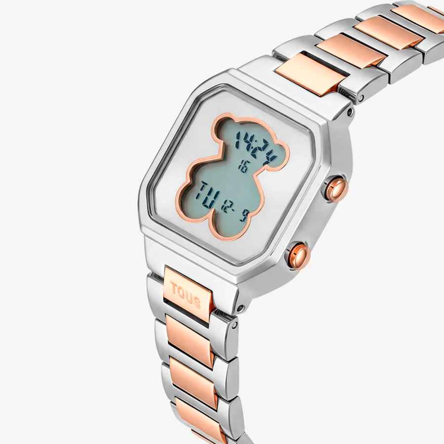 reloj-digital-con-brazalete-de-acero-bicolor-d-bear-mini